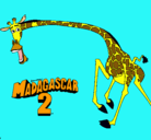 Dibujo Madagascar 2 Melman 2 pintado por pelota