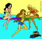 Dibujo Barbie y sus amigas pintado por Prixe2