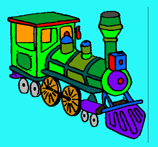 Dibujo Tren pintado por ALE2004