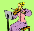 Dibujo Dama violinista pintado por albalawapa