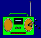 Dibujo Radio cassette 2 pintado por wert