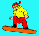 Dibujo Snowboard pintado por owen