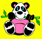 Dibujo Oso panda pintado por patic