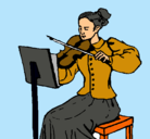 Dibujo Dama violinista pintado por claunoe