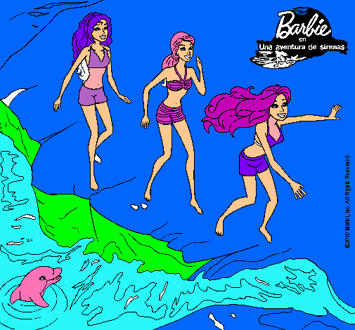 Barbie y sus amigas en la playa