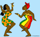 Dibujo Mujeres bailando pintado por JADE