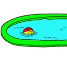 Dibujo Pelota en la piscina pintado por 1ESS5