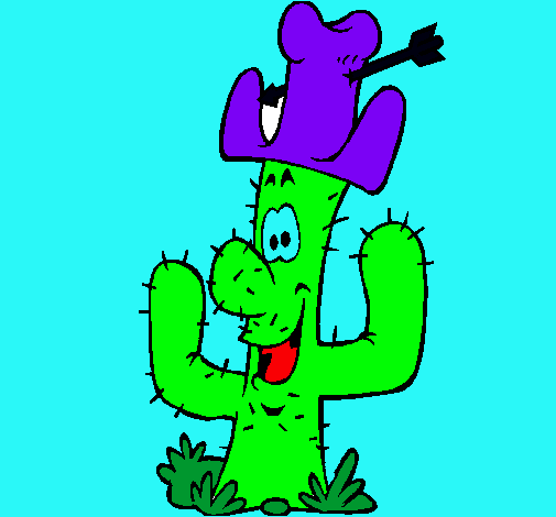 Cactus con sombrero