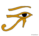 Dibujo Ojo Horus pintado por azahara