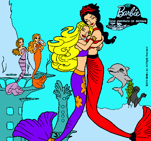 Barbie sirena y la reina sirena