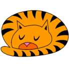 Dibujo Gato durmiendo pintado por TIGRE