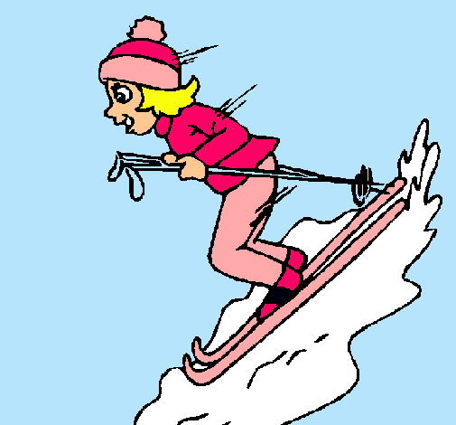 Dibujo Esquiadora pintado por lareina132