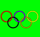 Dibujo Anillas de los juegos olimpícos pintado por llorch