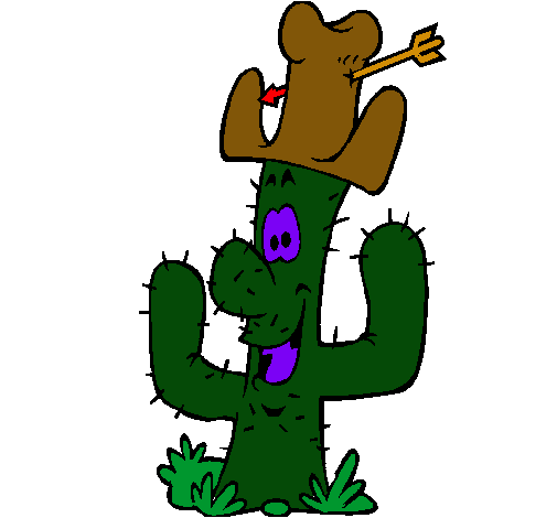 Cactus con sombrero