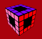 Dibujo Cubo de Rubik pintado por moserni 