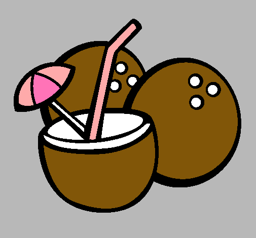 Dibujo de Cóctel de coco pintado por Cocos en  el día 17-01-11 a  las 01:11:16. Imprime, pinta o colorea tus propios dibujos!