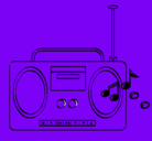 Dibujo Radio cassette 2 pintado por basitan