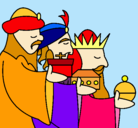 Dibujo Los Reyes Magos 3 pintado por amorsito