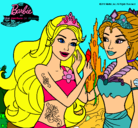 Dibujo Barbie se despiede de la reina sirena pintado por LokiiLokita