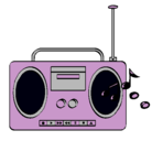 Dibujo Radio cassette 2 pintado por Evelyne