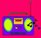 Dibujo Radio cassette 2 pintado por fxsagf