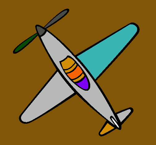 Dibujo Avión III pintado por santi57