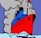 Dibujo Barco de vapor pintado por chingon