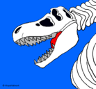 Dibujo Esqueleto tiranosaurio rex pintado por johnny