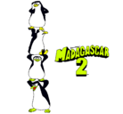 Dibujo Madagascar 2 Pingüinos pintado por dibujo