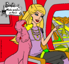 Dibujo Barbie llega a París pintado por alei