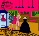 Dibujo Barbie en la tienda pintado por rubiesita12