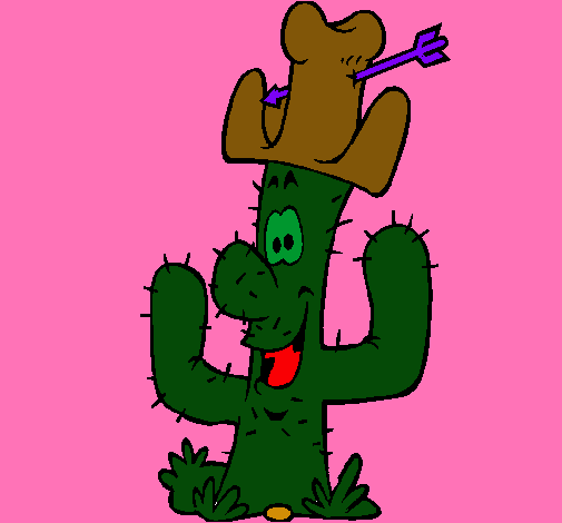 Cactus con sombrero