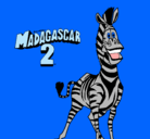Dibujo Madagascar 2 Marty pintado por CEBRA