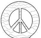Dibujo Símbolo de la paz pintado por yova