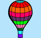 Dibujo Globo aerostático pintado por paracaidas