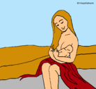 Dibujo Madre con su bebe pintado por nhhjgg