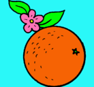 Dibujo naranja pintado por moserni 