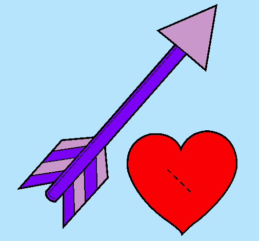 Dibujo Flecha y corazón pintado por mariaojosverdes