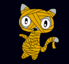 Dibujo Gato garabato momia pintado por LaraPunk