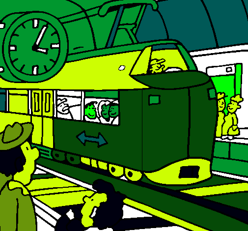 Dibujo Estación de ferrocarriles pintado por santi57