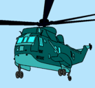 Dibujo Helicóptero al rescate pintado por machoque