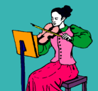 Dibujo Dama violinista pintado por sherlyn