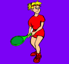 Dibujo Chica tenista pintado por barbiehw