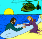Dibujo Rescate ballena pintado por lareina132