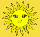 Dibujo Sol pintado por safrapi
