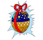 Dibujo Huevo de pascua brillante pintado por Lisa