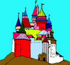 Dibujo Castillo medieval pintado por lisi