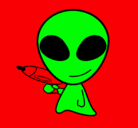 Dibujo Alienígena II pintado por fhjg45455