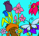 Dibujo Fauna y flora pintado por jardin