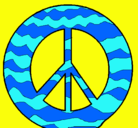 Dibujo Símbolo de la paz pintado por eneko